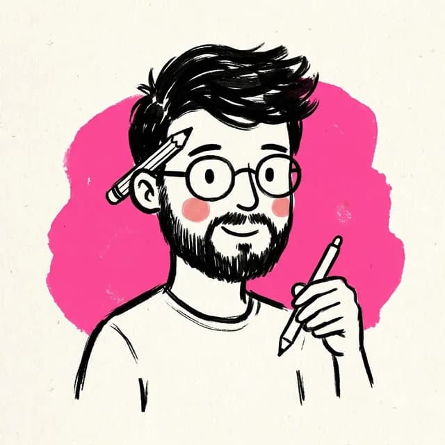 Illustrated portrait of Rajat with a stylus